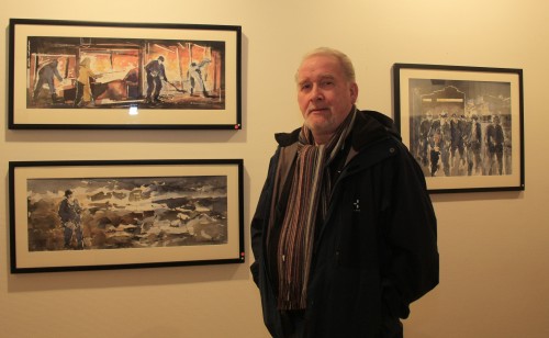 Motiver fra hans tidligere arbeidsplass i adjustasjen er levendegjort i Arne Kalkenbergs bilder, som i november var utstilt ved Rana Museum. - Tilbakemeldingen har vært svært god, og det inspirerer til å lage flere bilder med motiver fra industrien, sier Arne Kalkenberg.