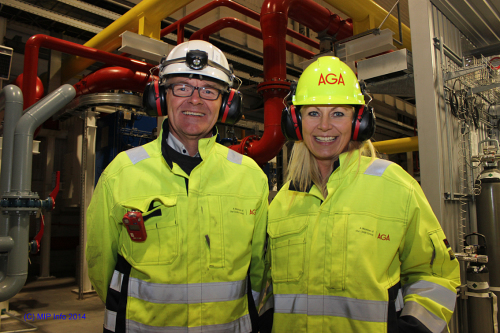 Anlegget i Mo Industripark mottar svært rent kjølevann fra Mo Industripark, forteller Jostein Thomassen og Elin Duus i AGA Norge AS.