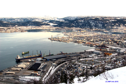 Mo i Rana and Rana Industriterminal, the industrial port.