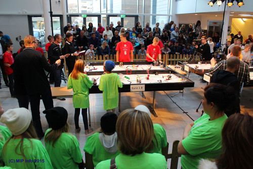 Fra den regionale finalen for FLL i 2014, ved Campus Helgeland. 