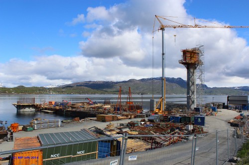 - Den lille snevre delen som stålproduktene utgjør i prosjekter innenfor bygg og anlegg kan utgjøre mye i forhold til de totale utslippene av CO2, sier Halvard Meisfjord. Bildet er fra Hålogalandsbrua utenfor Narvik, tatt i 2014. 